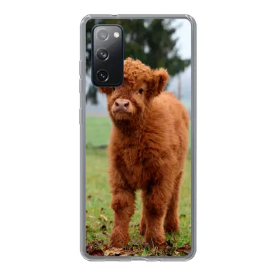 Produktbild von MuchoWow® Handyhülle Schutzhülle Hülle für Samsung Galaxy S20 FE Scottish Highlander - Kalb - Gras Silikon Softcase Handy Hülle - Abdeckung