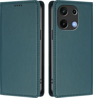 Immagine prodotto di Custodia in pelle per Umidigi Note 100, custodia a libro magnetica in Finto cuoio con supporto, verde