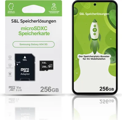 Produktbild von microSD Speicherkarte S&L für Samsung Galaxy A54 5G - Speicherkapazität: 256 GB