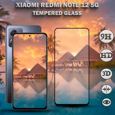 Zdjęcie produktu dla 1-pak Xiaomi Redmi Note 12 (5G) Szkło ochronne na ekran - Szkło hartowane 9H - Super jakość 3D