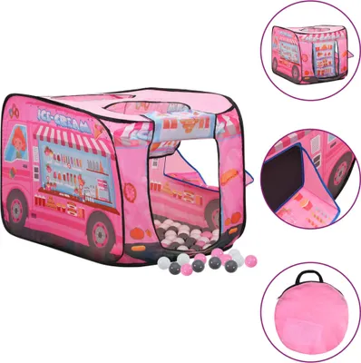 Produktbild von Kinder-Spielzelt mit 250 Bällen Rosa 70x112x70 cm
