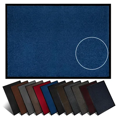 Produktbild von Furni24 Schmutzfangmatte Fußmatte 80 x 120 cm Blau – Rutschfeste & Waschbare Türmatte für Innen & Außen