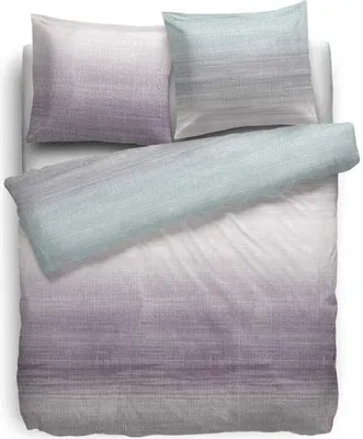 Immagine prodotto di HnL Biancheria da letto in flanella Astoria a righe turchese viola 135x200 cm + 80x80 cm