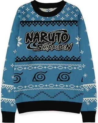 Produktbild von Naruto Weihnachtspullover Herren Shippuden - Logo multicolor L