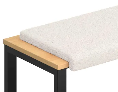 Zdjęcie produktu dla vidaXL Poduszka bankietowa, materiał sherpa, kolor kremowy, głębokość 35 cm