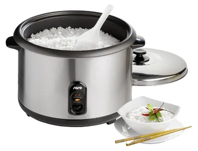 Reiskocher 4,2 L, 1600 W, Edelstahl, Antihaft, 23 Portionen