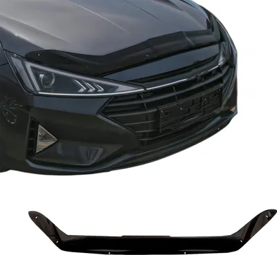 Image de Deflecteurs d'air capot de voiture pour Hyundai Elantra 2017-2021 Acrylique Noir