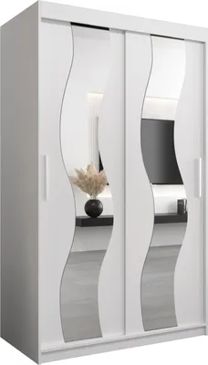Produktbild von Kleiderschrank, Schiebetürenschrank Schlafzimmer, Schrank mit Spiegel SEWILLA 120 cm