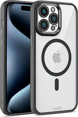 Zdjęcie produktu dla COOL Accesorios COOL, Pokrowiec, Apple, iPhone 16 Pro Max, 17,5 cm (6.9"), Czarny, Przezroczysty