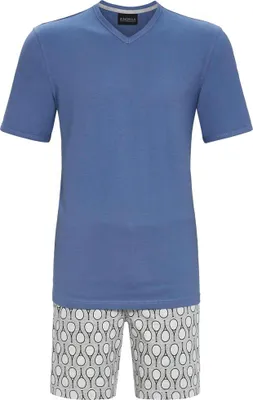 Produktbild von RINGELLA Herren Pyjama Shorty "Tennis" 2241317 | Blau / Grau Größe: 56