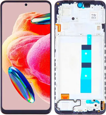 Produktbild von LCD-Display und Touchscreen, Ersatzbildschirm für Xiaomi Redmi Note 12 4G (OLED) mit Rahmen, Ersatzteile für Smartphone