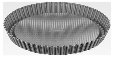 Produktbild von Obstbodenform 28 cm, Obstkuchenform, Tortenboden Backform antihaftbeschichtet, Tortenbodenform mit Wellenrand, gleichmäßige Bräunung