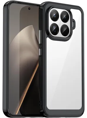 Produktbild von Hülle für Xiaomi 15T Pro, Klar Rückseite Stoßfeste TPU Silikon Bumper Schutzhülle Schwarz