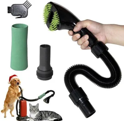 Produktbild von Gforest Haustier-Sauger-Pflegebürste, Haarentferner, Abstreifbürste, Zubehör-Set zur Fellentfernung für Hunde und Katzen (schwarz)