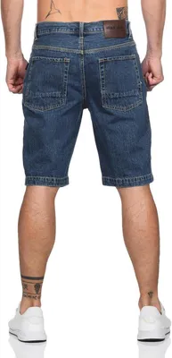 Produktbild von Herren 3/4 kurze-Hose Jeans Short Bermuda Capri;  Blau-Dunkel/36