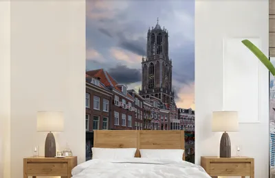 Produktbild von Wandtapete - Fotowandtapete Wolkenhimmel - Himmel - Domtürme - Breite 120 cm x Höhe 240 cm
