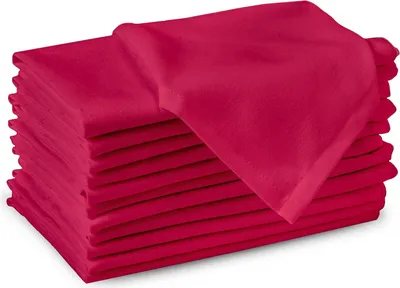 Immagine prodotto di Tovaglioli lisci - Set di 12 - Lavabili, quadrati, 100% cotone - per cene in famiglia, festival, feste al chiuso e all'aperto e uso quotidiano (43 x 43 cm, viola)