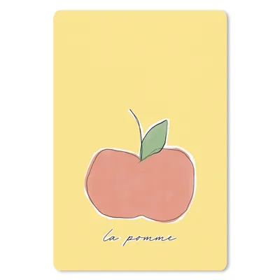 Produktbild von MuchoWow® Mauspad Mousepad Pfirsich - Obst - Gelb - Orange 18x27 cm - Mousepads - Maus Mat - Pad - Mausunterlage