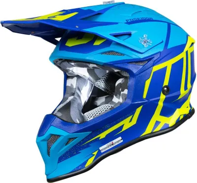 Immagine prodotto di JUST1 J39 POSEIDON blu fluorescente giallo opaco XS Casco
