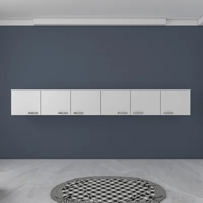 Productafbeelding van Skye Decor, BA132 - 3834, Wandkast, Wit, Spaanplaat, 243 x 45 x 48,3 cm