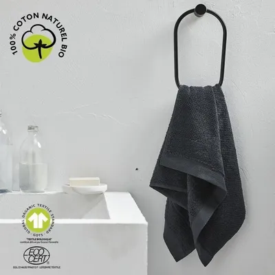 Zdjęcie produktu dla Ręcznik Kąpielowy Today Organic 50 x 90 cm, 100% Bawełna Organiczna, Grafitowy, 450 GSM, Certyfikat Oeko-Tex i GOTS