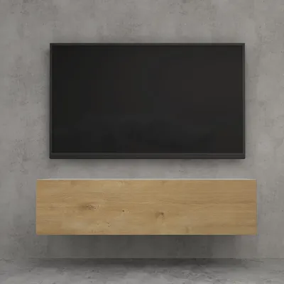 Produktbild von doporro TV Lowboard hängend Fernsehschrank Wohnzimmer | TV-Schrank hängend Fernsehtisch Hängeschrank 120cm Fernsehschrank02