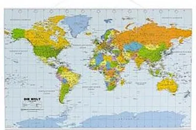 Obrázok produktu pre Politická mapa sveta v nemčine ako plagát, cca 88 x 58 cm