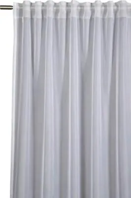 Obrázok produktu pre Voálový záves s riasiacou páskou jednofarebný biely 245 x 140 cm