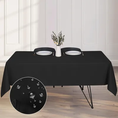 Immagine prodotto di Tovaglia da esterno, lavabile, 137x200 cm, nera, rettangolare