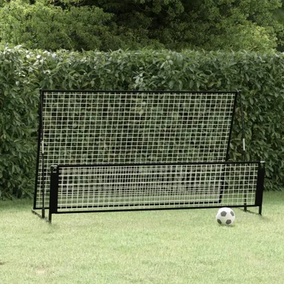 Productafbeelding van Maison Exclusive - 2-in-1 springkussen en voetbaldoel, 202x104x120 cm, staal