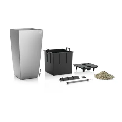 Productafbeelding van CUBICO 40 Premiumserie, complete set, zilverkleurig, van Lechuza