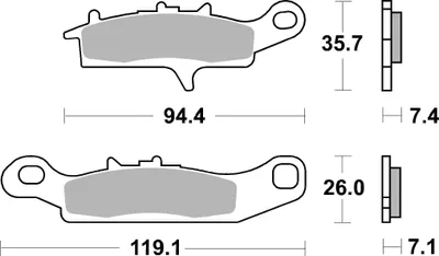 Zdjęcie produktu dla Klocek hamulcowy SBS 801RSI (zestaw na tarczę) Offroad Racing Sinter