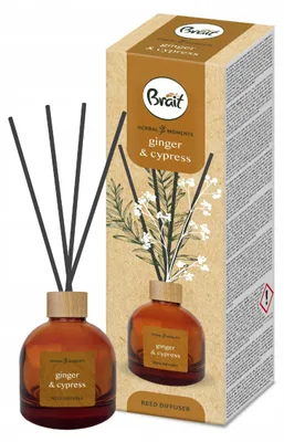 Image de BRAIT 100 ml, bâtonnets parfumés, senteur gingembre et cyprès