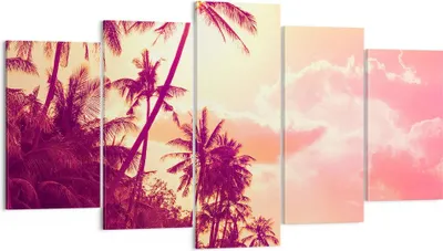 Produktbild von Bild auf Leinwand - Leinwandbild - palme dschungel - 160x85cm - Wand Bild - Wanddeko - Wandbilder - Leinwanddruck - Bilder - Kunstdruck - Wanddekoration - Leinwand bilder - Wandkunst - EA160x85-3994