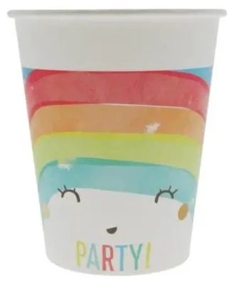 Obrázek produktu pro Papírové kelímky Rainbow Party 200 ml, 8 ks – Godan