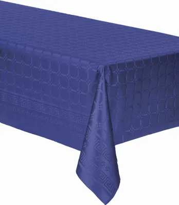 Immagine prodotto di Rotolo di tovaglia blu navy con motivo damascato 6m - taglia unica