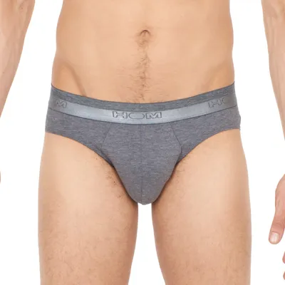 Image de HOM Hommes Classic Mini Brief - Slip, sous-vêtements, uni Gris XXL