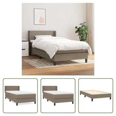 Produktbild von The Living Store Boxspringbett mit Matratze Taupe 90x190 cm Stoff