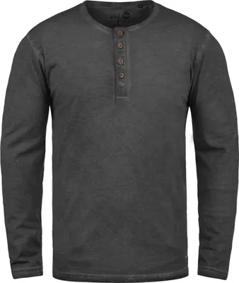 Produktbild von Solid SDTimur Herren Longsleeve Langarmshirt Shirt mit Grandad-Ausschnitt 100% Baumwolle Regular fit
