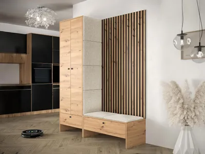 Obrázek produktu pro Stěna do chodby ZAMORA 3 - dub artisan / béžová 2
