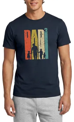 Produktbild von Spreadshirt Dad Hoch 3 Dreifacher Vater Papa Vatertag Geschenk Männer T-Shirt, 4XL, Navy
