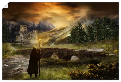 Produktbild von ARTland Poster Der Zauberer Größe: 90x60 cm
