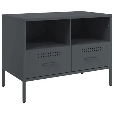 Produktbild von vidaXL TV-Schrank Anthrazit 68x39x50,5 cm Stahl