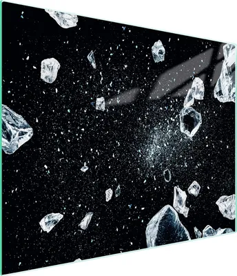 Produktbild von Hygienisches Glas-Schneidebrett 52x30 cm, Eis, hitzebeständig, kratzfest, spülmaschinenfest