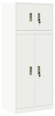 Imagen del producto de Armario de almacenamiento, 2 unidades. Blanco. 60 x 40 x 145 cm. Acero