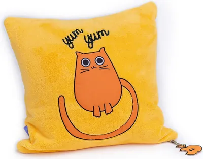 Produktbild von Milk&Moo Tombish Cat Baby Dekokissen mit Füllung, Baby & Kinder Kuschelkissen, Deko-Kissen für Kinderzimmer, %100 Baumwolle, spizelles Design, orange
