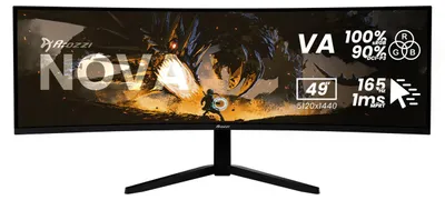 Produktbild von Arozzi Nova 49" v2 Gaming Monitor - Gebogen - DQHD VA - 165Hz - USB-C - Schwarz