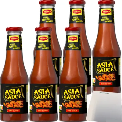 Produktbild von Maggi Asia Sauce Süss-Scharf 6er Pack (6x500ml Flasche) + usy Block