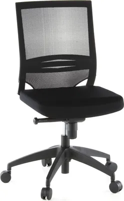 Produktbild von hjh OFFICE Profi Bürostuhl PORTO ECO Ergonomischer Schreibtischstuhl ohne Armlehnen Stoff / Netzstoff Schwarz Drehstuhl für Büro, Zuhause