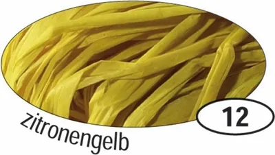 Immagine prodotto di Folia Naturbast Raffia - matt, zitronengelb, 50 g